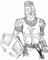 Crusader Drawing Getdrawings sketch template