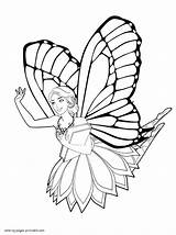 Barbie Coloring Pages Mariposa Print Printable Fairy Princess Girls Gif Clipartmag Printing Popular Coloringhome sketch template