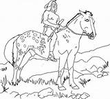 Horse Coloring Native sketch template