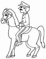 Coloring Policial Cavalo Cheval Policeman Cavalier Horses Tudodesenhos Thèmes Associés sketch template