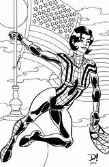 Spider Girl Coloring Pages Body Template sketch template