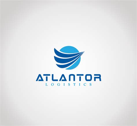 freight forwarding logo design  atlantor logistics  costur design