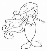 Mermaid Drawing Clipart Tail Cute Outline Simple Coloring Ariel Drawings Kids Line Hair Getdrawings Colouring Pages Lauren Party Justmeprints Tails sketch template