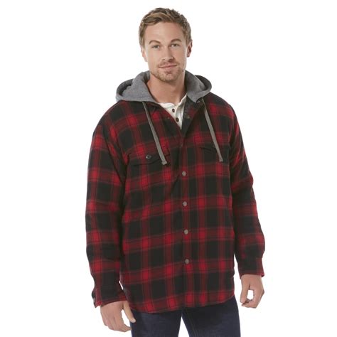 mens flannel shirt jacket find durable outerwear  sears
