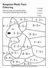 Kangaroo Matematyka Subtraction Przedszkolna sketch template