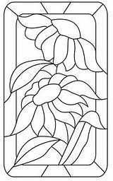 Glass Patterns Stained Flower Coloring Pages Designs Open Painting sketch template