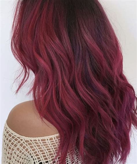 deep red magenta hair red ombre hair red hair inspo