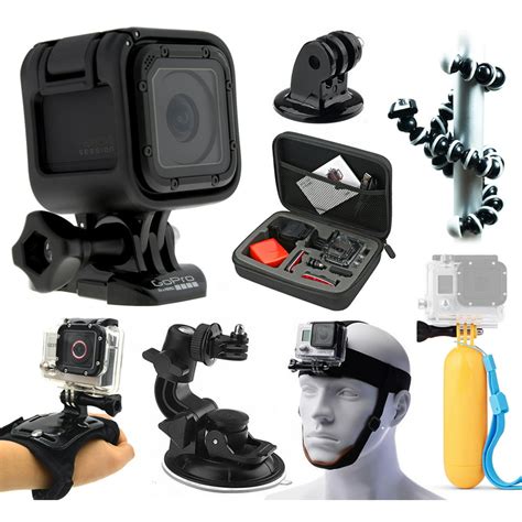 gopro hero session edition camera camcorder premium travel case flexible tripod floating