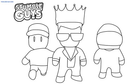 stumble guys coloring page print  color coloring home