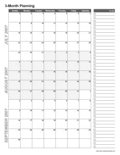 printable calendar  months