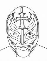 Rey Mysterio Wwe Coloring Pages Wrestling Mask Printable Drawing Belt Face Wrestler Print Sketch Kalisto Cena John Color Championship Drawings sketch template