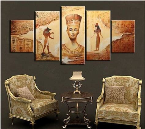 Styles 5pcs Abstract Ancient Egyptian Decorative Oil