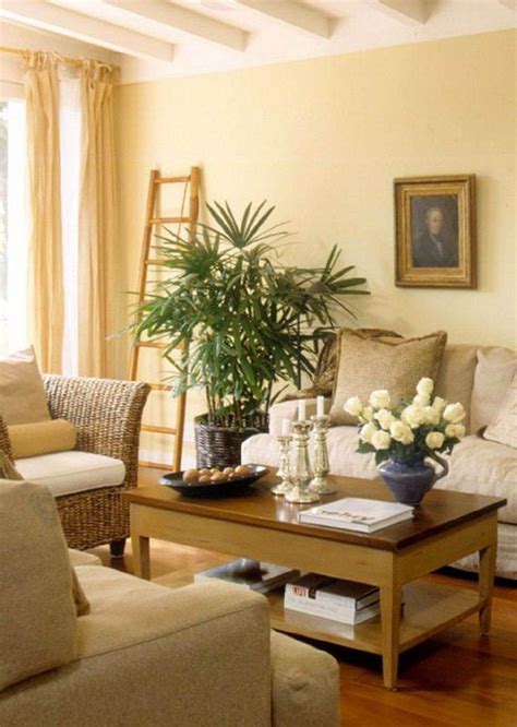 cool  yellow paint colors  living room references