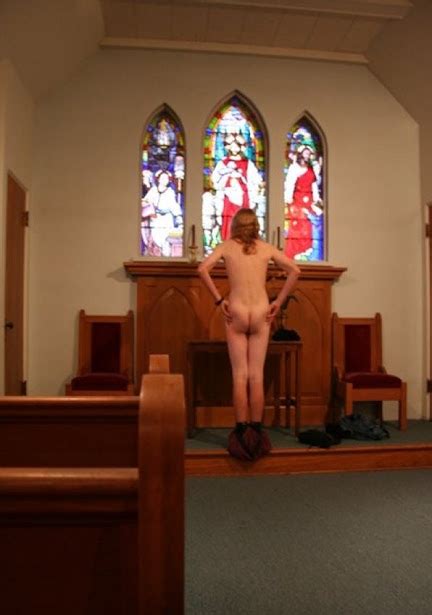 and now for a little sacrilege nude woman in a church foto pornô