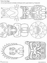 Totem Pole Printable Poles American Native Drawing Templates Animal Wolf Draw Animals Bear Head Craft Sun Eagle Indian Kids Their sketch template