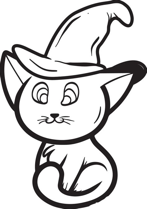 printable halloween cat coloring page  kids  supplyme
