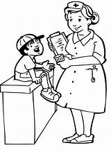 Doctor Kids Pages Clipart Coloring Colouring Female Helper Library Community sketch template