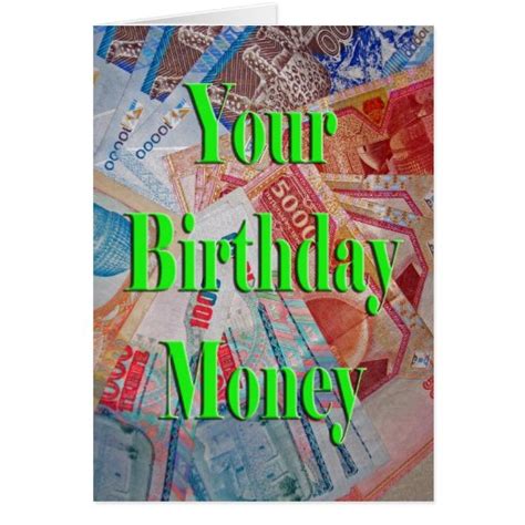 birthday money card zazzle