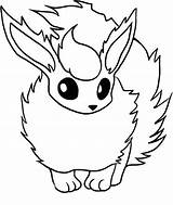 Pokemon Flareon Coloring Pages Easy Drawing Printable Cute sketch template