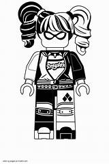 Lego Coloring Pages Batman Harley Quinn Printable Movie Print Look Other sketch template