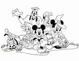 Coloring Halloween Pages Mickey Mouse Disney Disneyclips Via sketch template