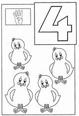 Coloring Number Pages Numbers Printable Animals Chick Toddler Everfreecoloring Sketch Template sketch template