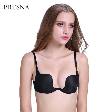 bresna deep  bra women underwear backless intimates underwire     open cup push  girls