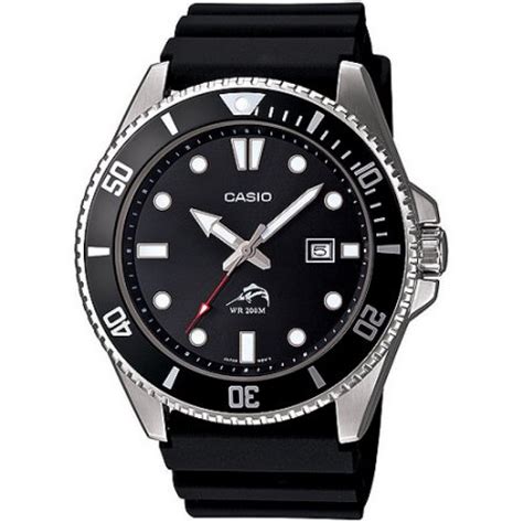 casio mens stainless steel dive style  black