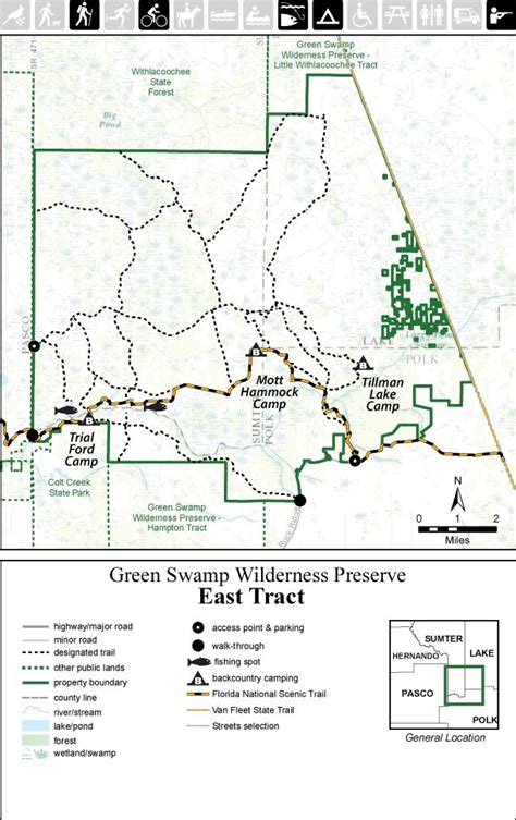 map  green swamp east tract state forest green park camping