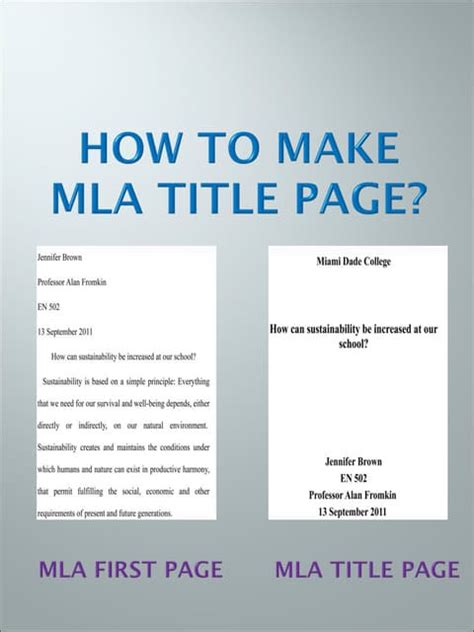 formatically mla cover page guide