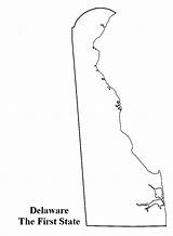Outline Delaware Map State Blank Coloring Maps Printable Canada Pages Label Kids Capital States Links Symbols Comments Border sketch template