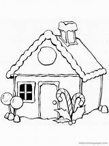 House Coloring Pages Cartoon Gingerbread Printable Color Getcolorings Print sketch template