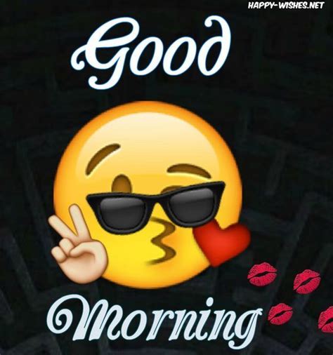 Good Morning Wishes Kissing Emoji Image Pictures Photos