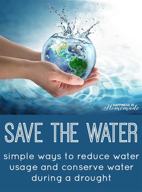 save  water ways   conserve water happiness  homemade