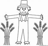 Scarecrow Wheat Coloring Sheaves Autumn Fall Thanksgiving Bigactivities Halloween Scarecrows Pages Print Designlooter Activity Great 1400 77kb sketch template