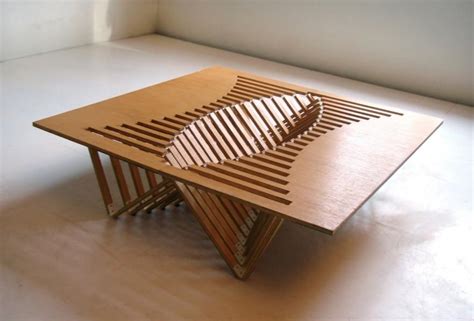 intriguing creative design  flexible wooden table founterior