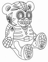 Coloring Sugar Skull Pages Popular sketch template