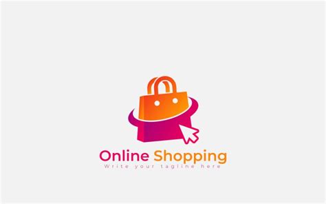 shopping logo  shopping bag  mouse pointer