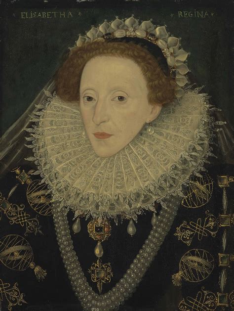 english school circa  portrait  queen elizabeth     length   black