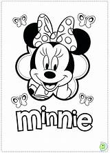 Minnie Mouse Coloring Pages Printable Birthday Color Getcolorings sketch template
