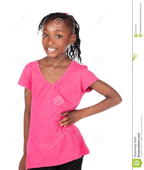 Cute African Girl Stock Image Image Of Casual Cheerful