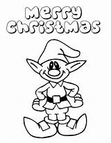 Coloring Elf Pages Christmas Santas Merry Popular sketch template