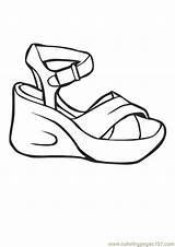 Shoes Coloring Pages Printable High Bing Heel Color Entertainment sketch template