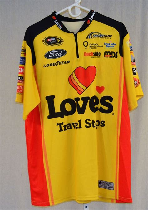 Landon Cassill Loves Travel Centers Race Used Nascar Pit Crew Shirt