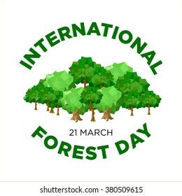 forest day poster vector template stock vector royalty