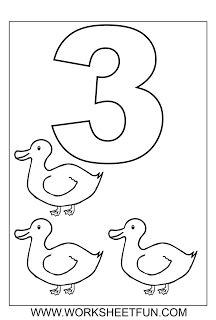 number coloring worksheets  printable numbers printable preschool