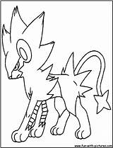 Luxray Lineart Colouring Lycanroc Pikachu sketch template