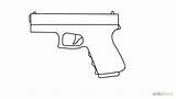 Gun Coloring Pages Simple Template Sketch sketch template