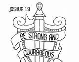 Coloring Bible Strong Pages Kids Courageous Printable Sheets Etsy Journaling Verse 5x11 Tip Faith Choose Board God Growing Color Cross sketch template