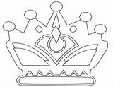 Crown Coloring Pages Princess Template Outline Queen Drawing Tiara Color Kings Crowns King Printable Templates Royal Colouring Clipart Print Cut sketch template